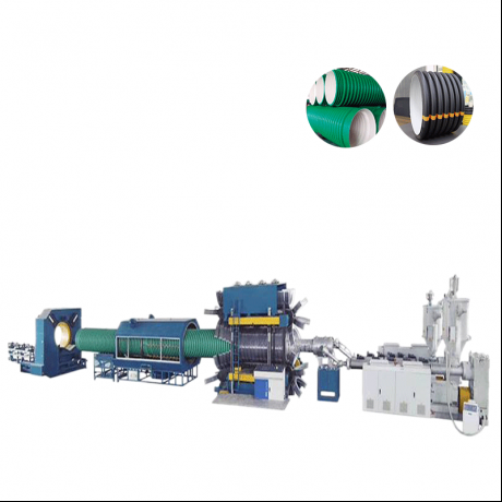 HDPE,PP Vertical Type Double Wall Corrugated Pipe at PVC Ribbed Pipe Extrusion line